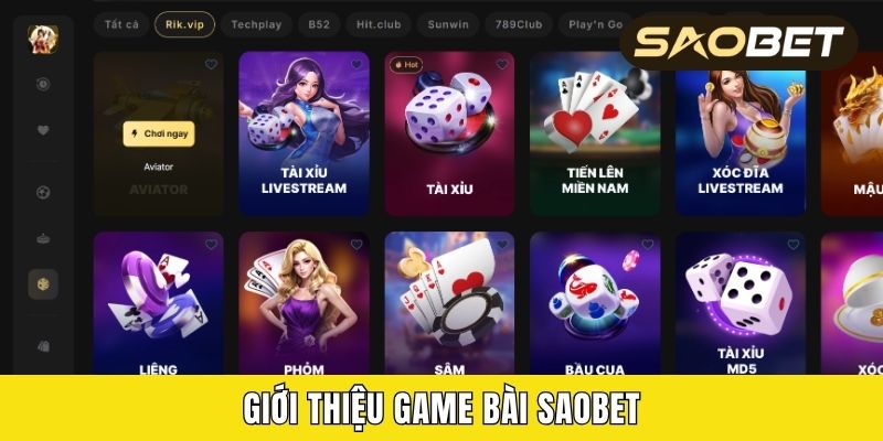 Giới thiệu game bài Saobet